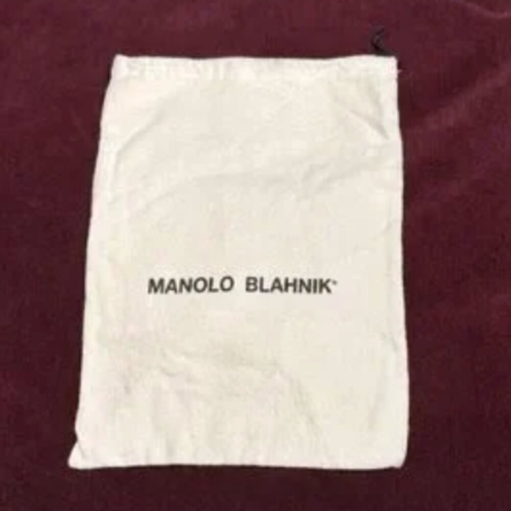 Manolo Blahnik Cream Shoe Bag VINTAGE - Picture 1 of 1